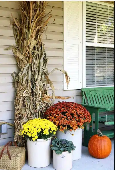 RUSTIC AND NATURAL FALL PORCH DECOR