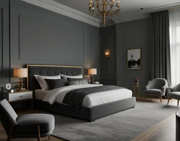 Classic Elegance with Gray Walls