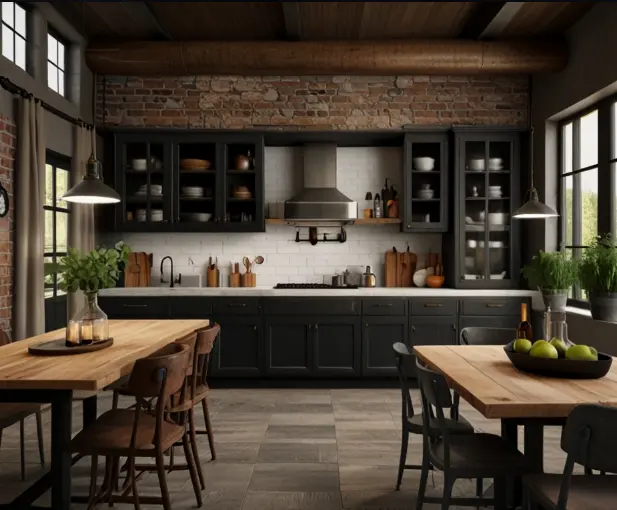 Rustic Elegance with Industrial Touches