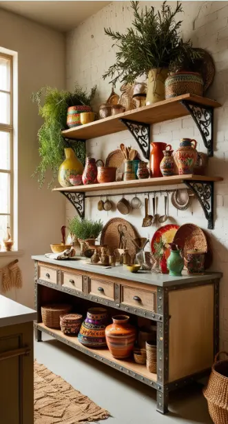 53 Stylish Boho Open Shelving Ideas for a Chic Kitchen Makeover
