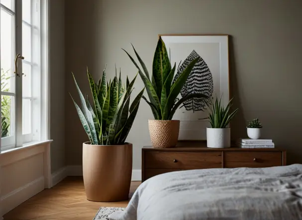 2. Snake Plant (Sansevieria)