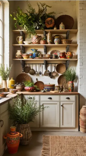 53 Stylish Boho Open Shelving Ideas for a Chic Kitchen Makeover
