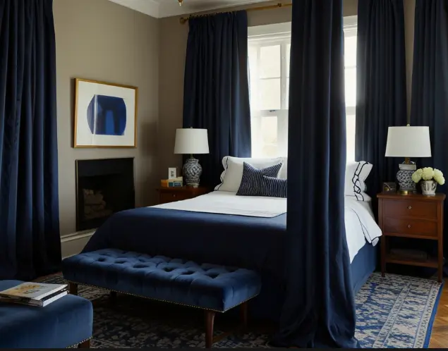 Navy Blue Curtains