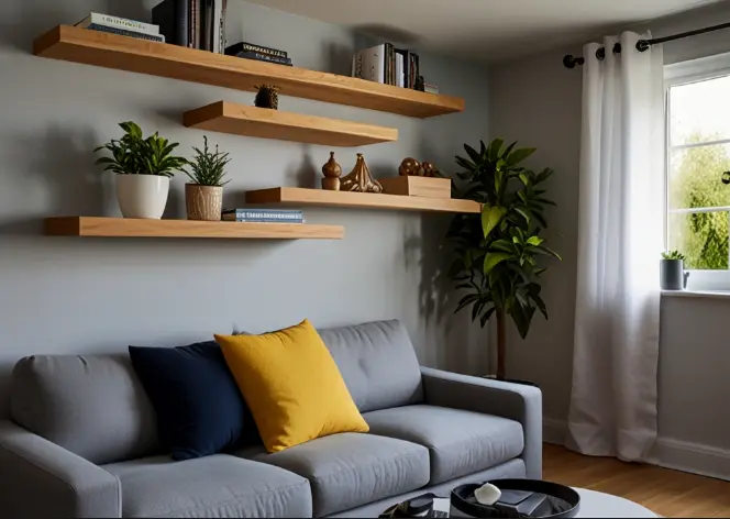 Floating Shelves for a Sleek Look