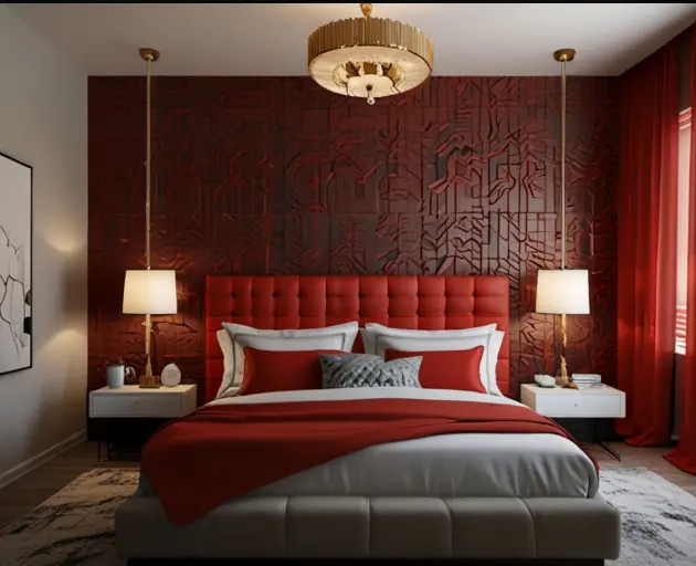 Red Accent Walls for a Striking Effect