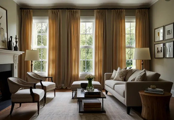 Floor-to-Ceiling Curtains for Height