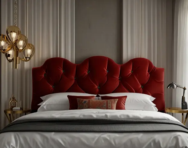 Velvet Red Headboards for a Regal Look