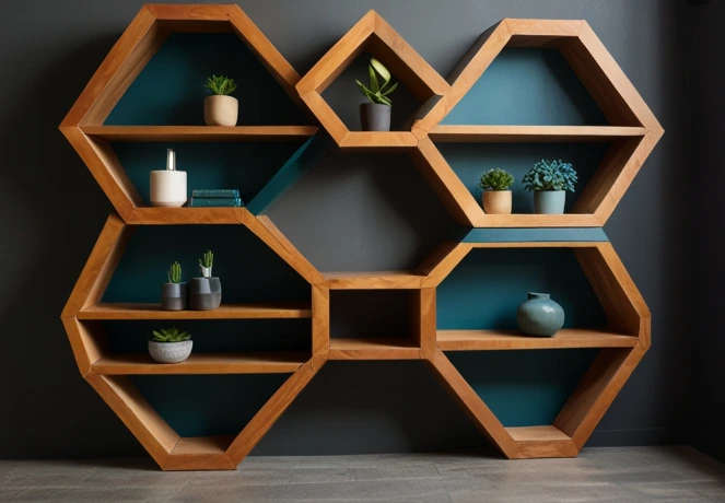 Geometric Shelving for a Modern Twist