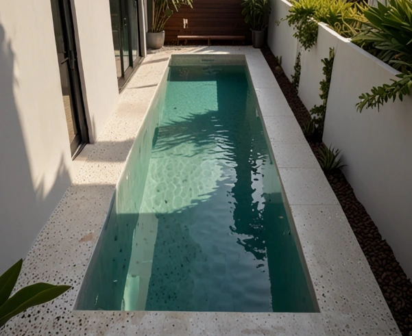 Narrow Lap Pool for Slim Spaces