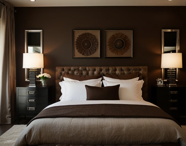 Dark Brown Accent Wall