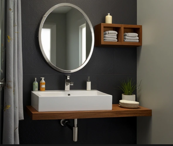 Wall-Mounted Sink for Extra Floor Space