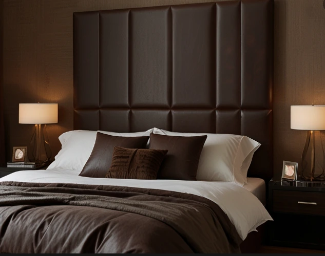 Brown Leather Headboard