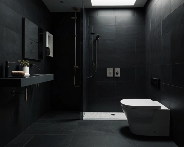 Embrace Matte Black Tiles for a Sleek Look