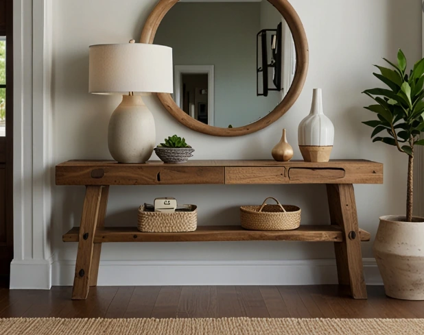 Natural Wood Console Tables