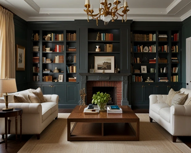 Built-In Bookshelves