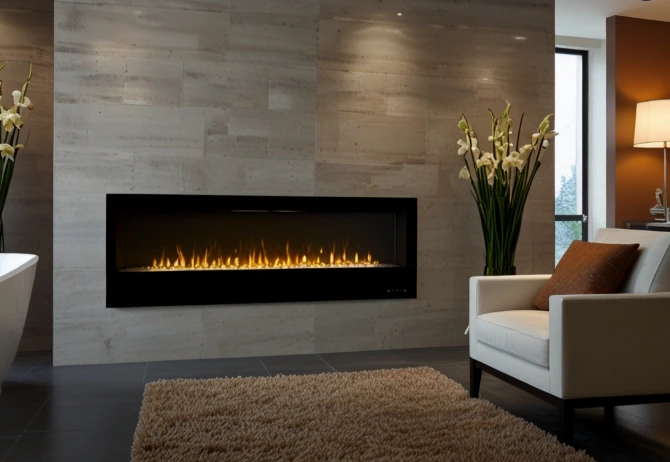 Modern Electric Fireplace Wall