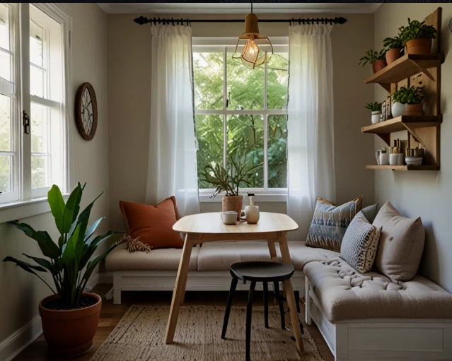 Minimalist Boho Breakfast Corner