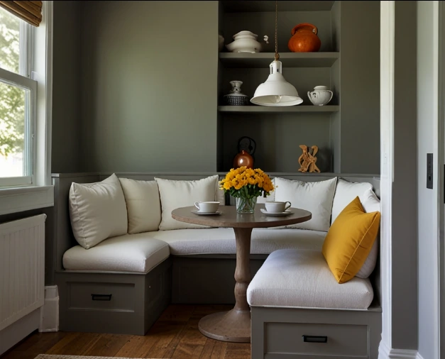 Corner Banquette with Hidden Storage