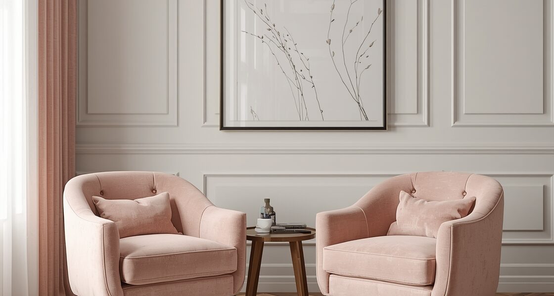 blush velvet chairs