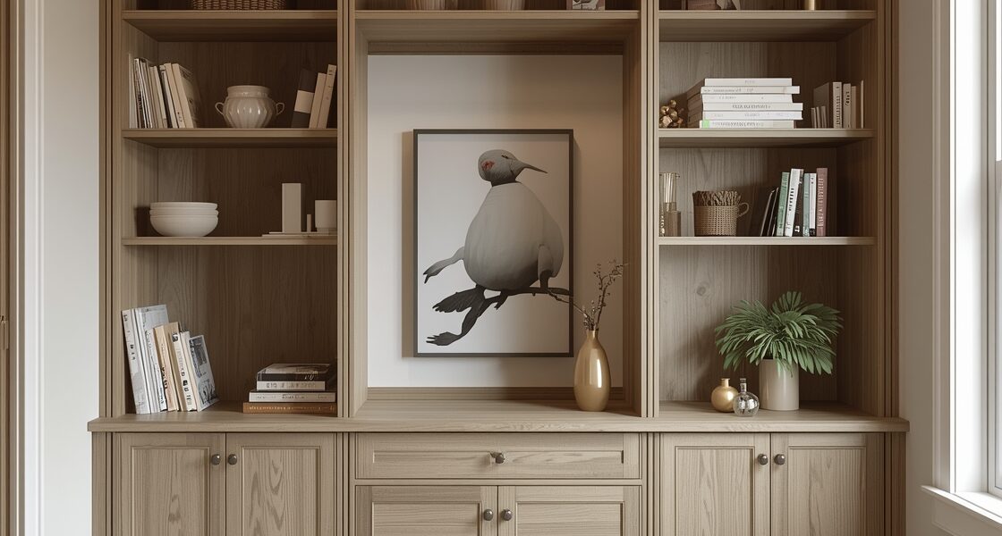 built-in storage units