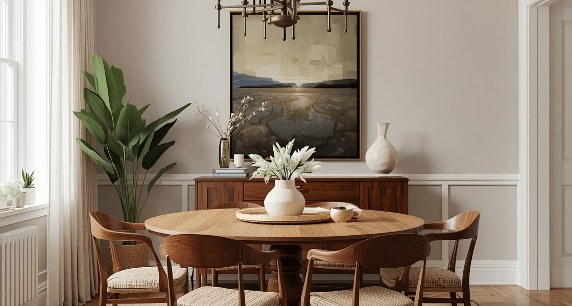 eclectic dining decor