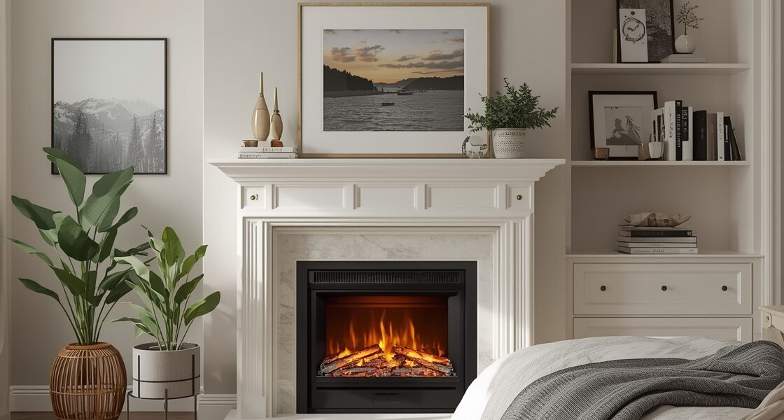 electric fireplace bedroom