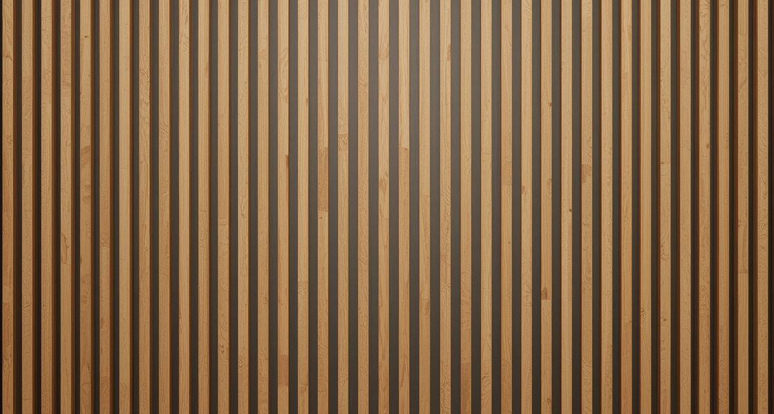 wood slat feature wall