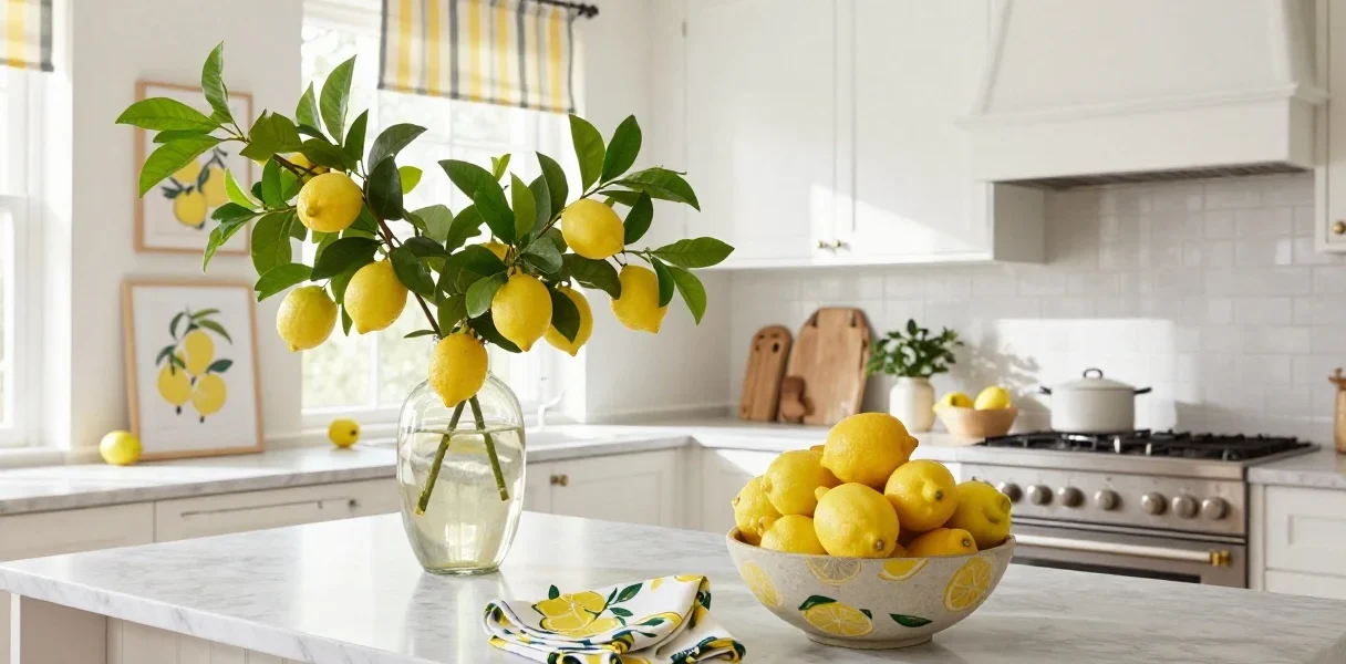 Featured image for: 12 Lemon Kitchen Decor Ideas for a Fresh and Bright Space